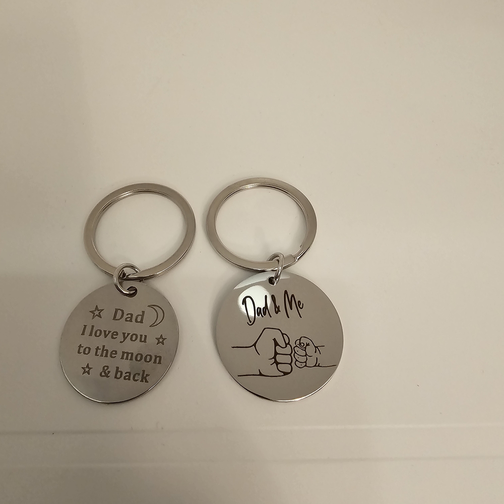 Silver Dad Keychain - Select 1
